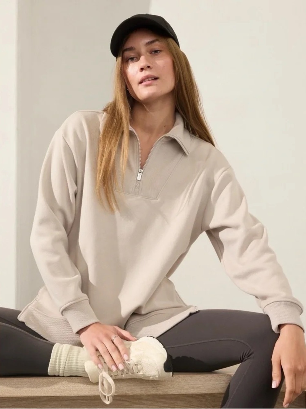 Athleta Cozy Karma 1/2 Zip Sweatshirt